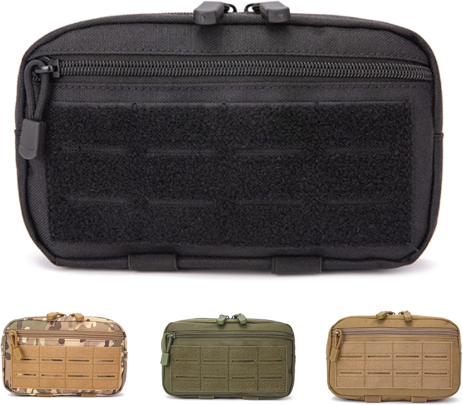Edc Carry Kit - 1000DナイロンレーザーカットMOLLEアドミンポーチコンパクト防水EDCユーティリティツールバッグ（タクティカルベスト、ベルト、バックパック、ハンティング用）