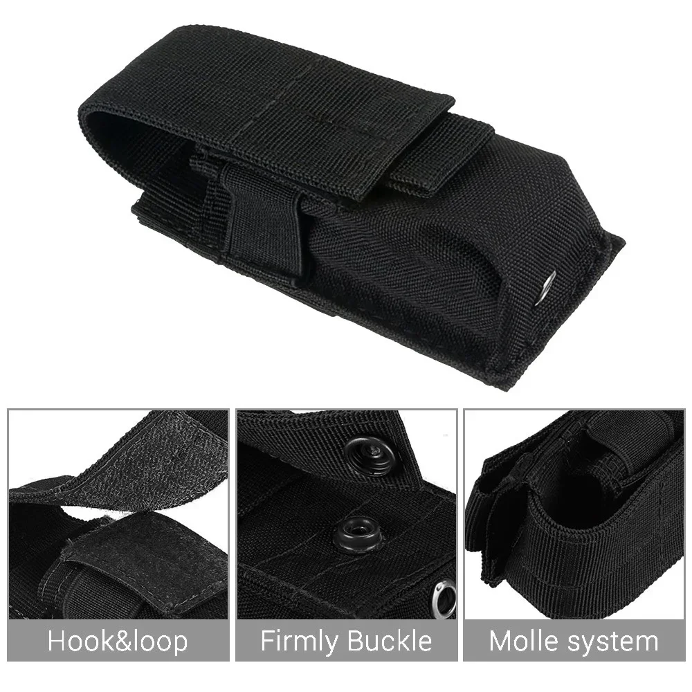 戦術的なモールシステム対応懐中電灯ポーチ、9MMマガジンホル - Edc Carry Fanny Pack のレビューと価格