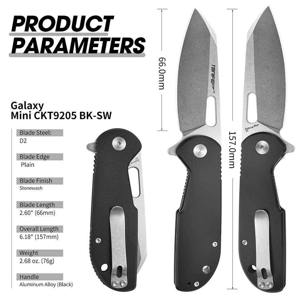 TONIFE Galaxy Mini CKT9205 折りた - Edc Everyday Carry Knives のレビューと価格